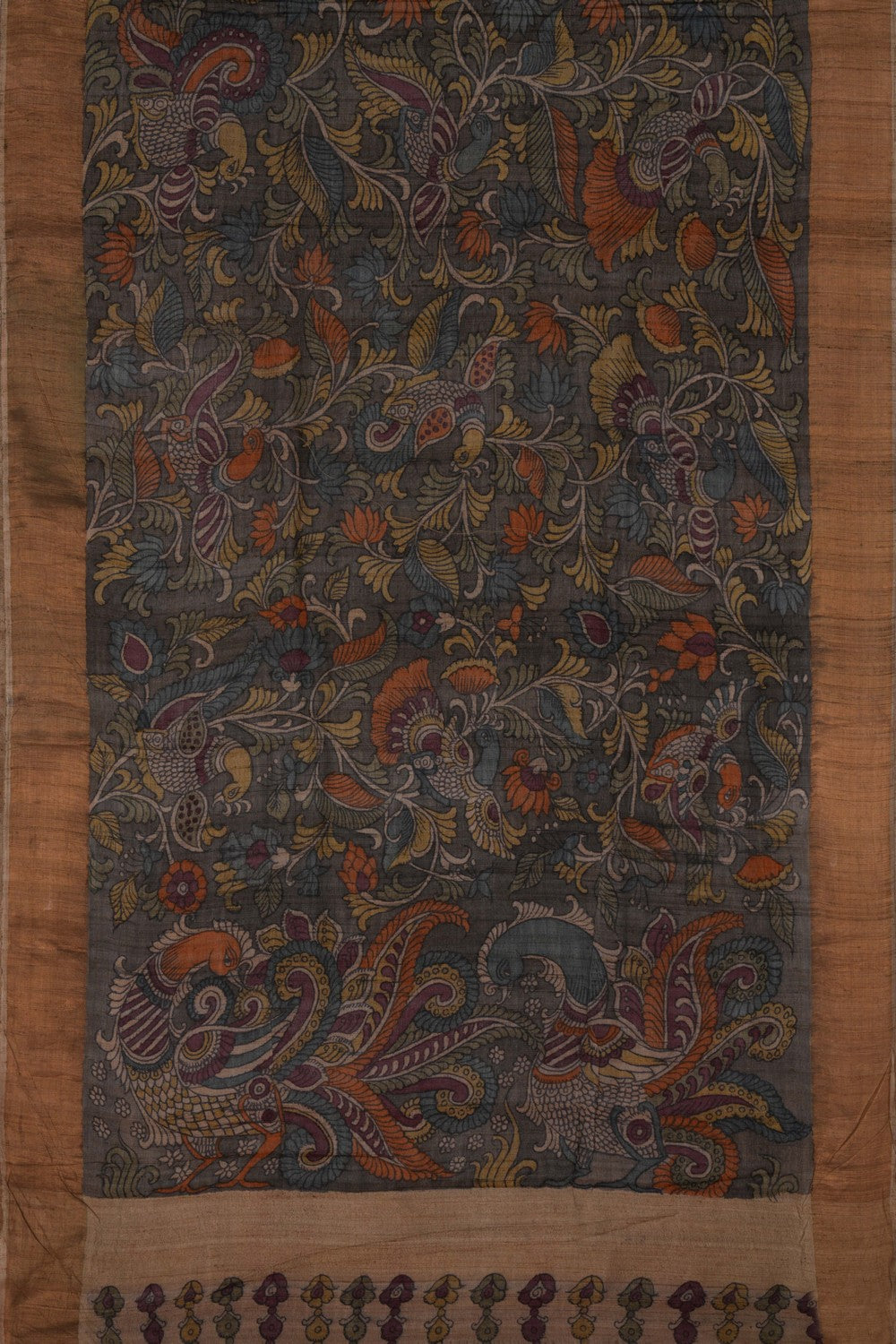 Image of Kalamkari Hand-Painted Saree